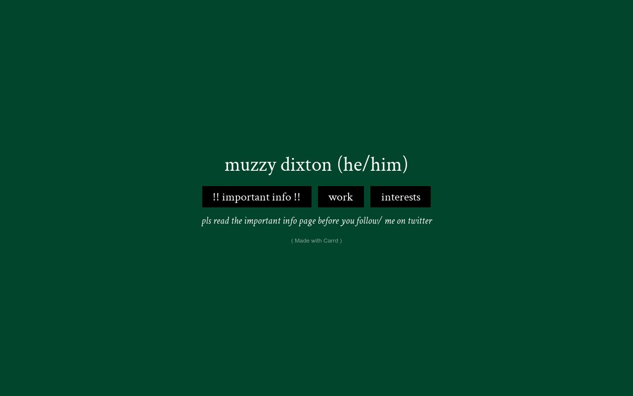 Carrd profile picture for @muzzy
